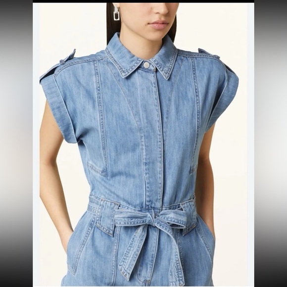 NWT Suncoo Paris Conny Midi Denim Dress 
size T3 or Large - Picture 9 of 12